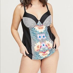 Tankini Swimsuit Set Lane Bryant Cacique NWOT